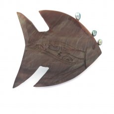 Broche en Nacre de Tahiti et 3 Keishis