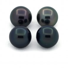 Lote de 4 Perlas de Tahiti Redondas C/D de 10 a 10.3 mm