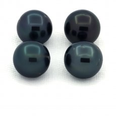 Lot von 4 Runde und Fast Runde TahitiPerlen C/D von 8 bis 8.2 mm