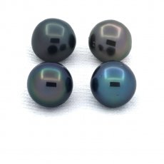 Lot of 4 Tahitian Pearls Semi-Baroque D from 8.3 to 8.4 mm
