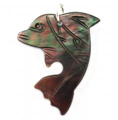 Tahitian Mother-of-Pearl Dolphin Pendant