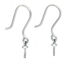 Earrings for pearls from 8 to 14 mm - Rhodiated Silver .925