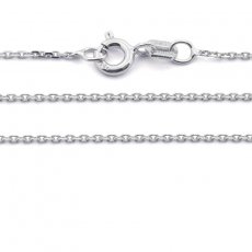 Rhodiated Sterling Silver Chain - Length = 40 cm - 16'' - Diameter = 1 mm