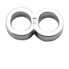 Double Ring - Silver - Length = 10.9 mm