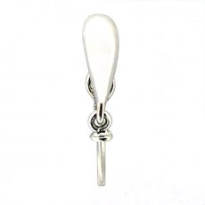 Rhodiated Sterling Silver Pendant for 1 Pearl from 9 to 18 mm