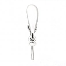 Rhodiated Sterling Silver Pendant for 1 Pearl from 9 to 18 mm