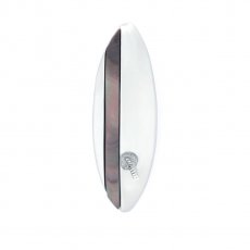 Rhodiated Sterling Silver Pendant for 1 Pearl from 6 to 10 mm
