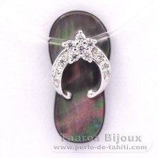 Mother-of-Pearl and Rhodiated Sterling Silver Sandal - Free Gift for purchases over 700 Euros