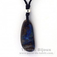 Waxed cotton Necklace and 1 Boulder Australian Opal - 16 carats