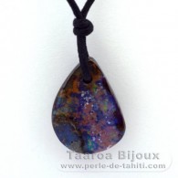 Waxed cotton Necklace and 1 Boulder Australian Opal - 28 carats