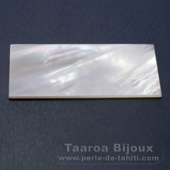 Mother-of-pearl rectangle shape - 50 x 25 x 1 mm