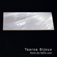 Mother-of-pearl rectangle shape - 50 x 25 x 1 mm