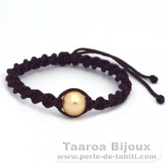 Nylon Bracelet and 1 Australian Pearl Round C 10.8 mm