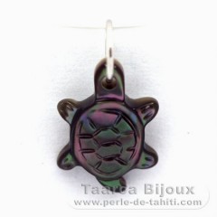Tahitian Mother-of-pearl small Turtle - 13 x 8 mm