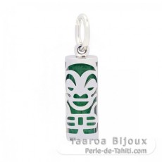 Silver and Aventurine Tiki - 15 mm - Health