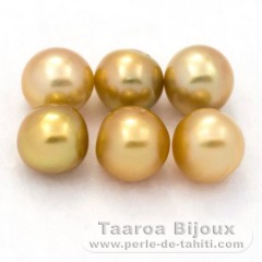 Lot of 6 Australian Pearls Semi-Baroque C from 8.5 to 8.9 mm