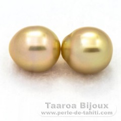 Lot of 2 Australian Pearls Semi-Baroque C 12 mm