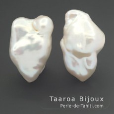 2 Freshwater Pearls Baroque B 11.2 and 11.3 mm