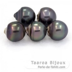 Lot of 5 Tahitian Pearls Baroque D from 13  13.3 mm