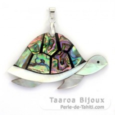 Tahitian Mother-of-Pearl Turtle Pendant