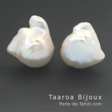 2 Freshwater Pearls Baroque B 9 and 10 mm