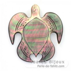 Tahitian Mother-of-Pearl Turtle Pendant