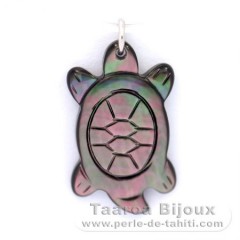 Tahitian Mother-of-Pearl Turtle Pendant