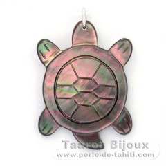 Tahitian Mother-of-Pearl Turtle Pendant