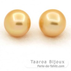 Lot of 2 Australian Pearls Semi-Baroque C from 12.1 to 12.4 mm