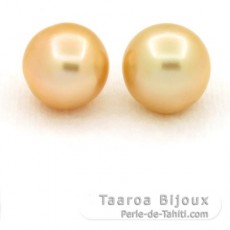Lot of 2 Australian Pearls Semi-Baroque C 11 and 11.3 mm
