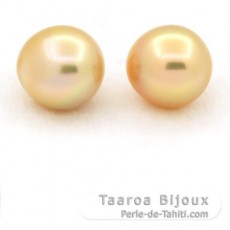 Lot of 2 Australian Pearls Semi-Baroque C 10.5 and 10.7 mm