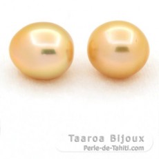 Lot of 2 Australian Pearls Semi-Baroque C 12.4 mm