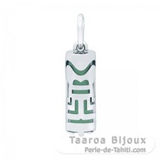 Silver and Aventurine Tiki - 15 mm - Abundance