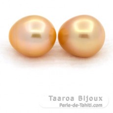 Lot of 2 Australian Pearls Semi-Baroque C 11.8 and 12.1 mm