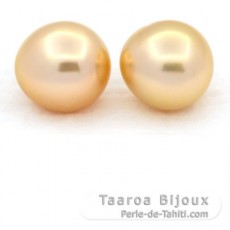 Lot of 2 Australian Pearls Semi-Baroque C 12 mm
