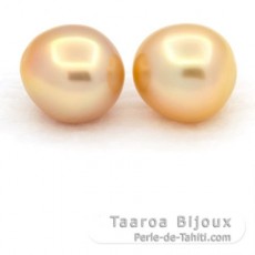 Lot of 2 Australian Pearls Semi-Baroque B/C 10.6 mm
