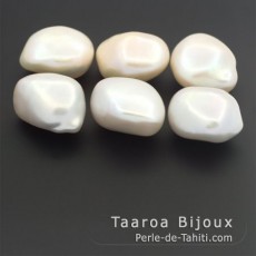 6 Freshwater Pearls Baroque B 14 mm