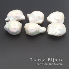 6 Freshwater Pearls Baroque B 13.5 mm