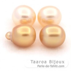 Lot of 4 Australian Pearls Semi-Baroque B/C from 9.5 to 9.8 mm