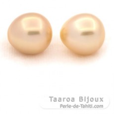 Lot of 2 Australian Pearls Semi-Baroque C 11.3 and 11.4 mm