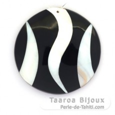 Mother-of-pearl round shape - 57 mm