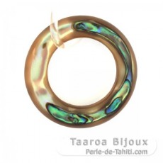 Abalone Mother-of-pearl ring shape - 15 mm diameter