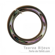 Abalone Mother-of-pearl ring shape - 18 mm diameter