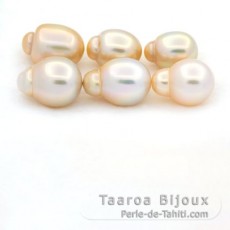 Lot of 15 Australian Pearls Semi-Baroque B/C from 8.5 à 13.1 mm