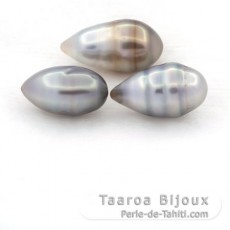 Batch of 3 Tahitian Keishis - 2.2 gr