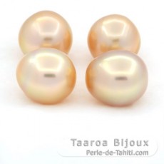 Lot of 4 Australian Pearls Semi-Baroque BC from 13 to 13.3 mm