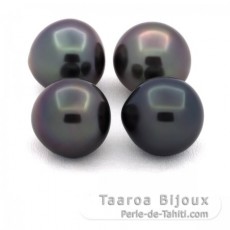 Lot of 4 Tahitian Pearls Semi-Baroque B from 11 to 11.3 mm