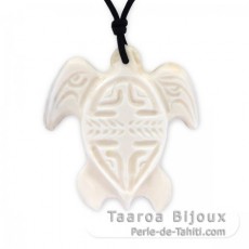 Turtle Pendant in Bone