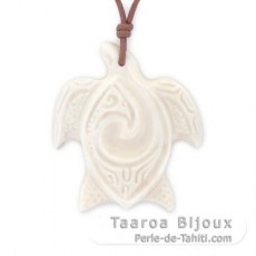 Turtle Pendant in Bone