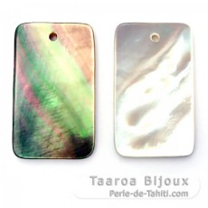 Tahitian mother-of-pearl rectangle shape - 27 x 16 mm